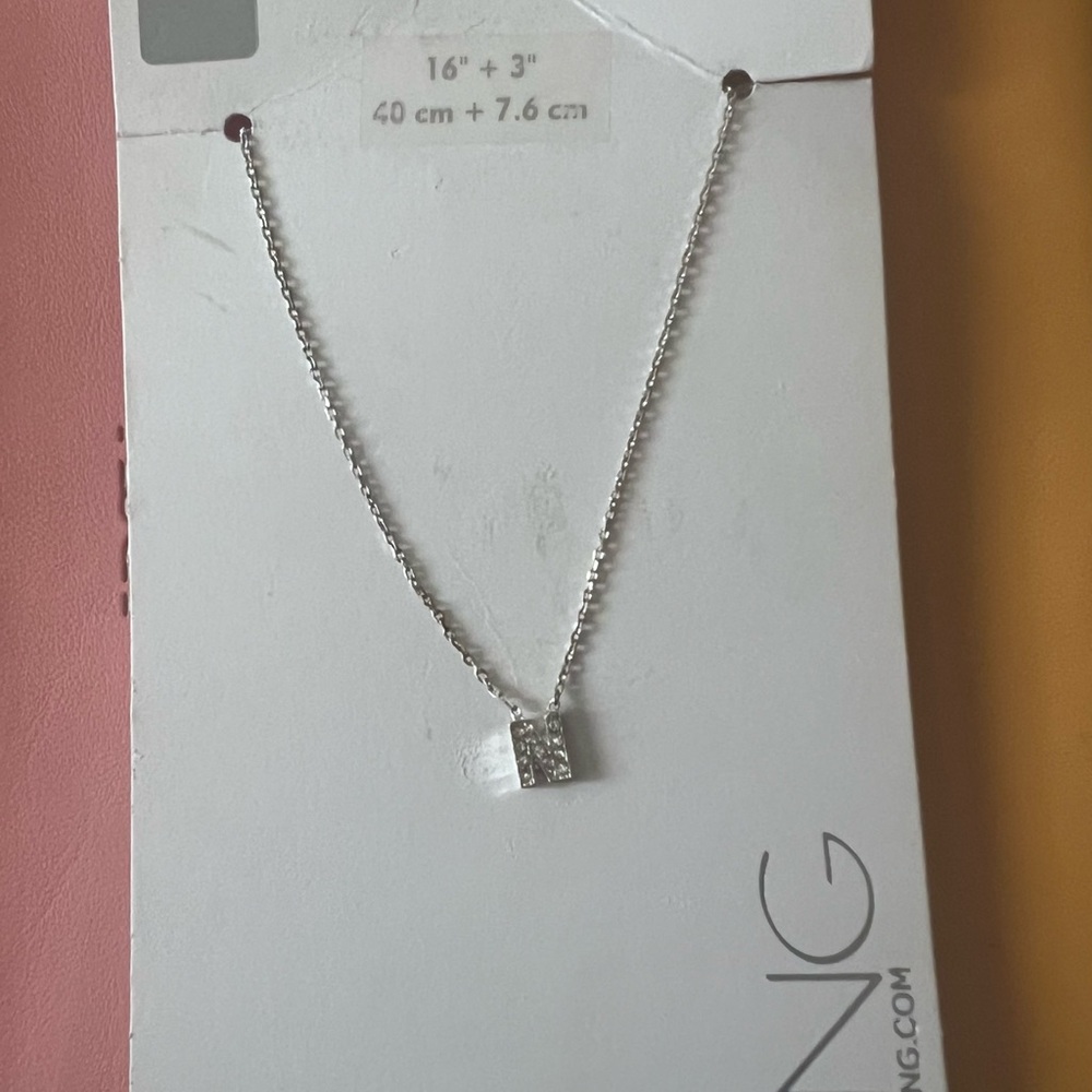 Icing Silver Necklace with Crystal Pendant